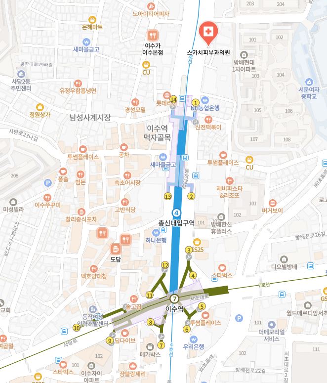 스카치피부과의원 약도 미리보기